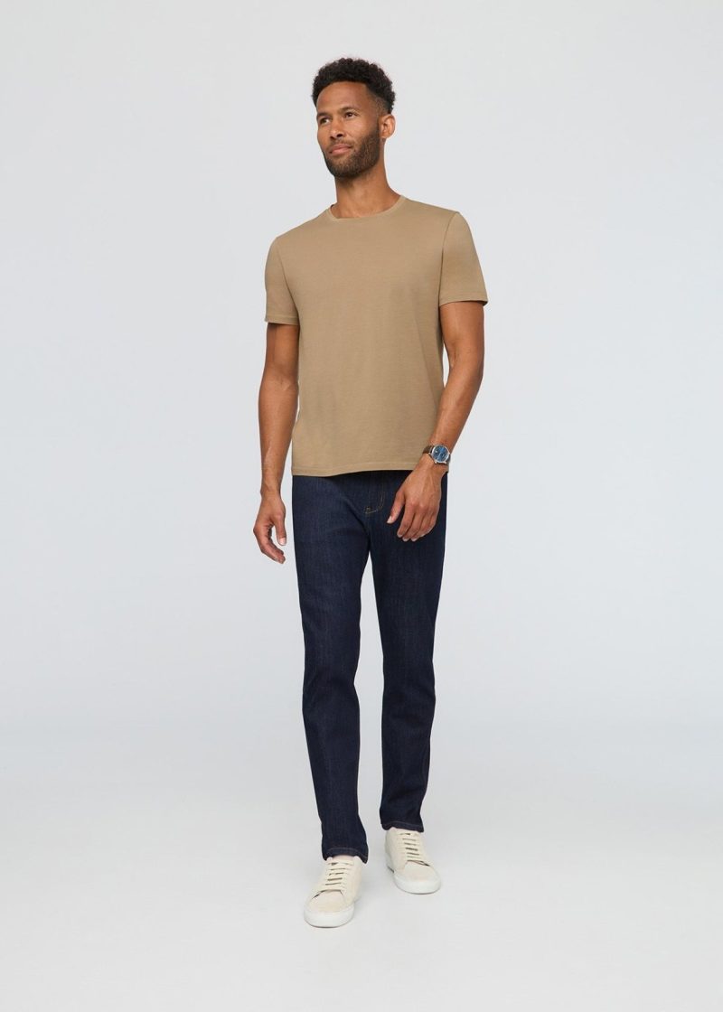 C MTJS1632 PurePima Tee Desert Khaki 1020