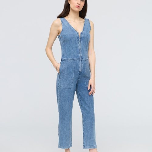 C Performance Denim Jumpsuit Stone Wash 5358 266053