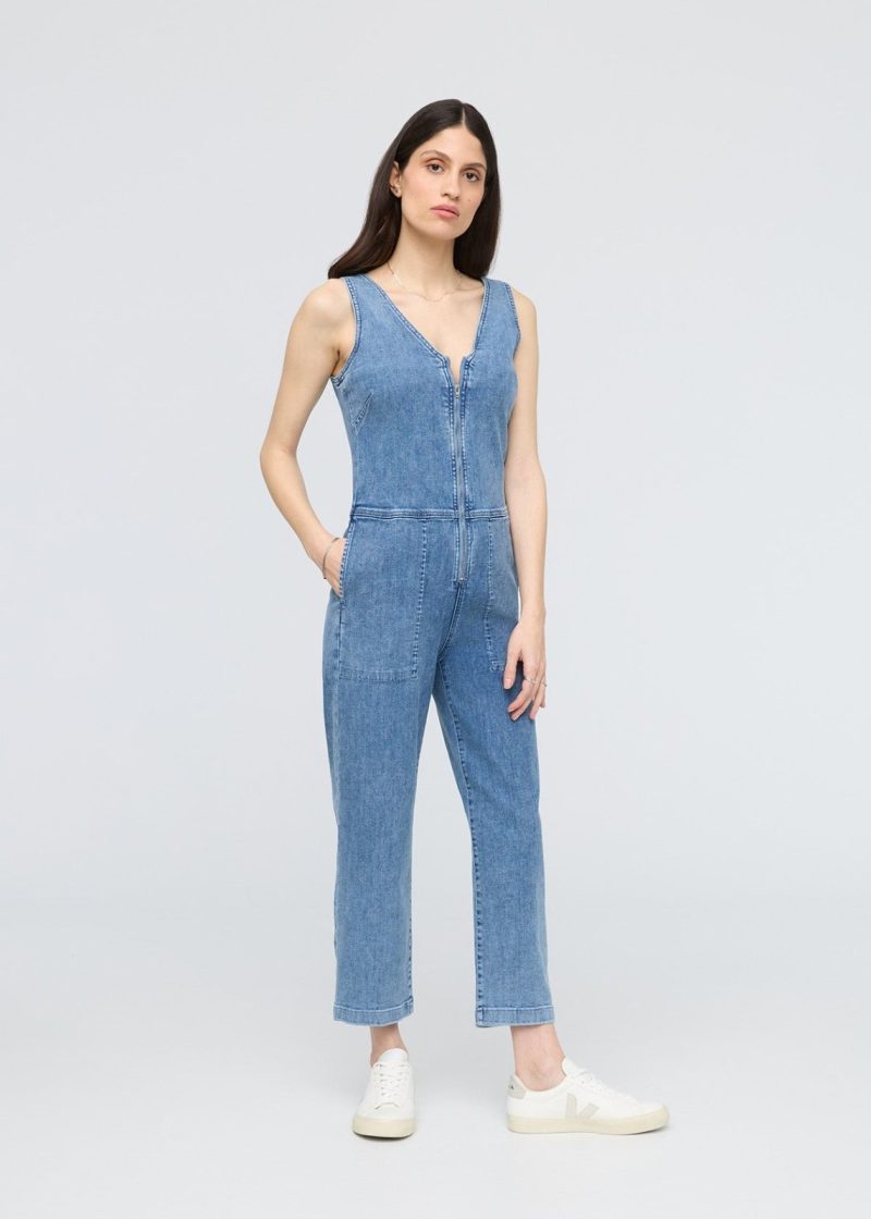 C Performance Denim Jumpsuit Stone Wash 5358 266053