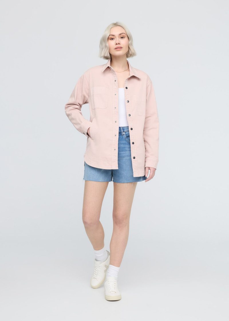 C WOMR1055 LuxTwill Overshirt Soft Rose 0925 ECOM