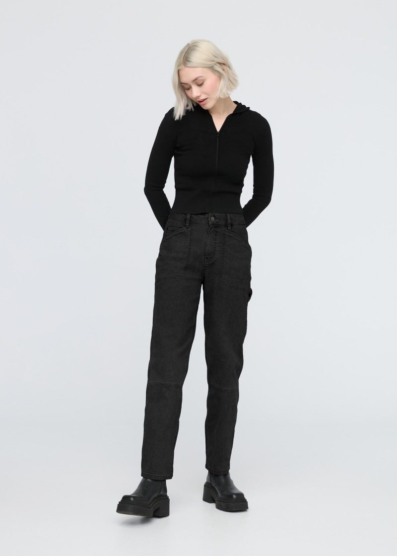 C WPMR1027 Stretch Canvas Utility Pant Black 4891 ECOM