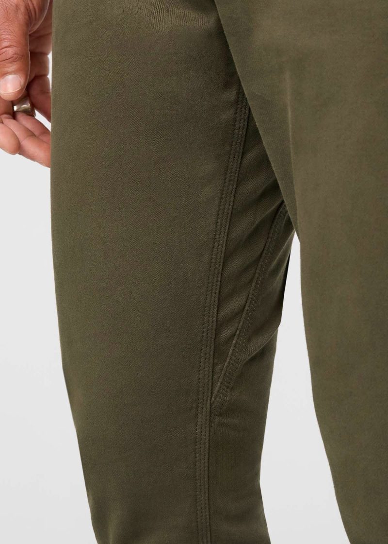 MFNR1002 No Sweat Relaxed Taper Army Green 1435 Detail