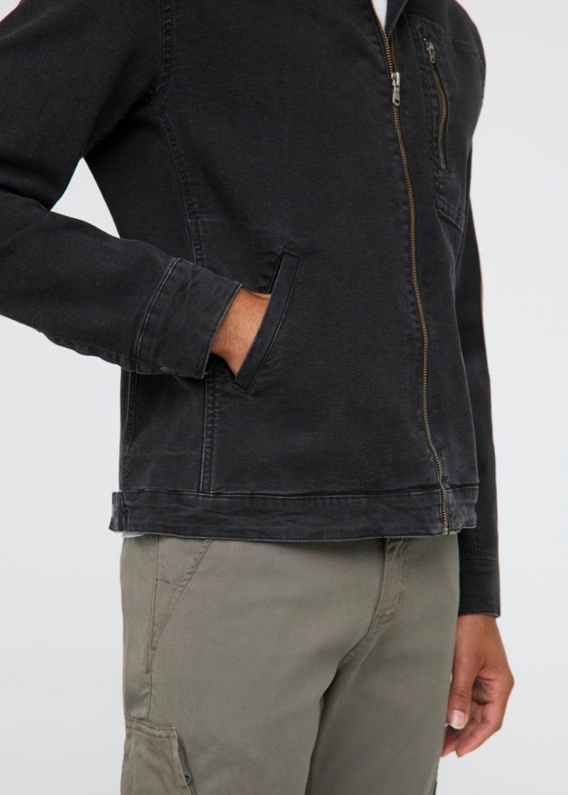 MOMR1027 Stretch Canvas Utility Jacket Black 0226 356606