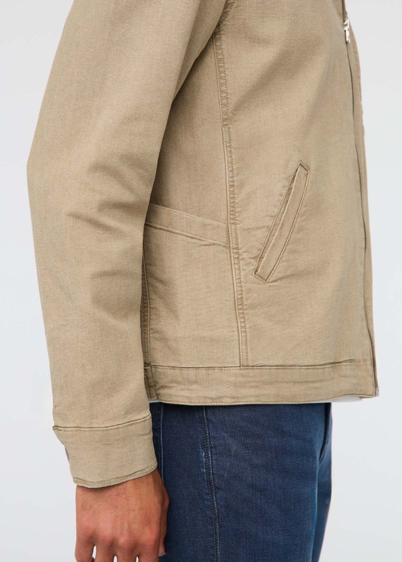 MOMR1027 Stretch Canvas Utility Jacket Tan 1489 ECOM 1