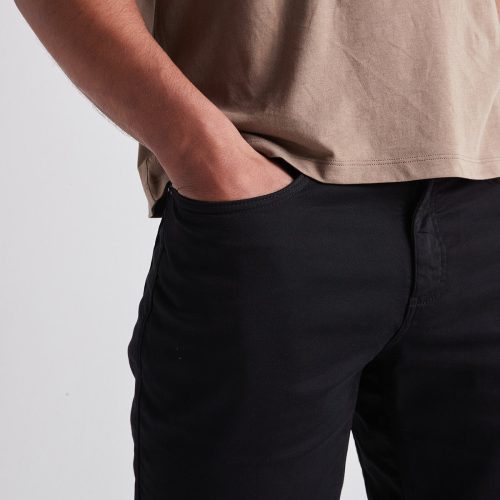 MSNR1012 No Sweat Short Relaxed Black Detail FT Pocket