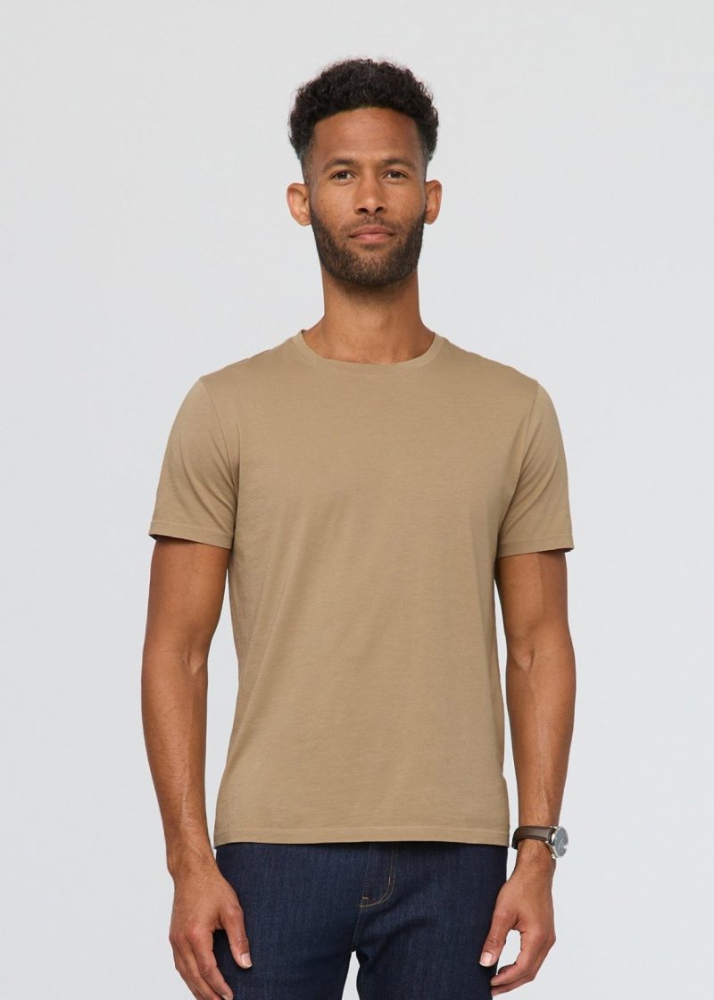 MTJS1632 PurePima Tee Desert Khaki 1015