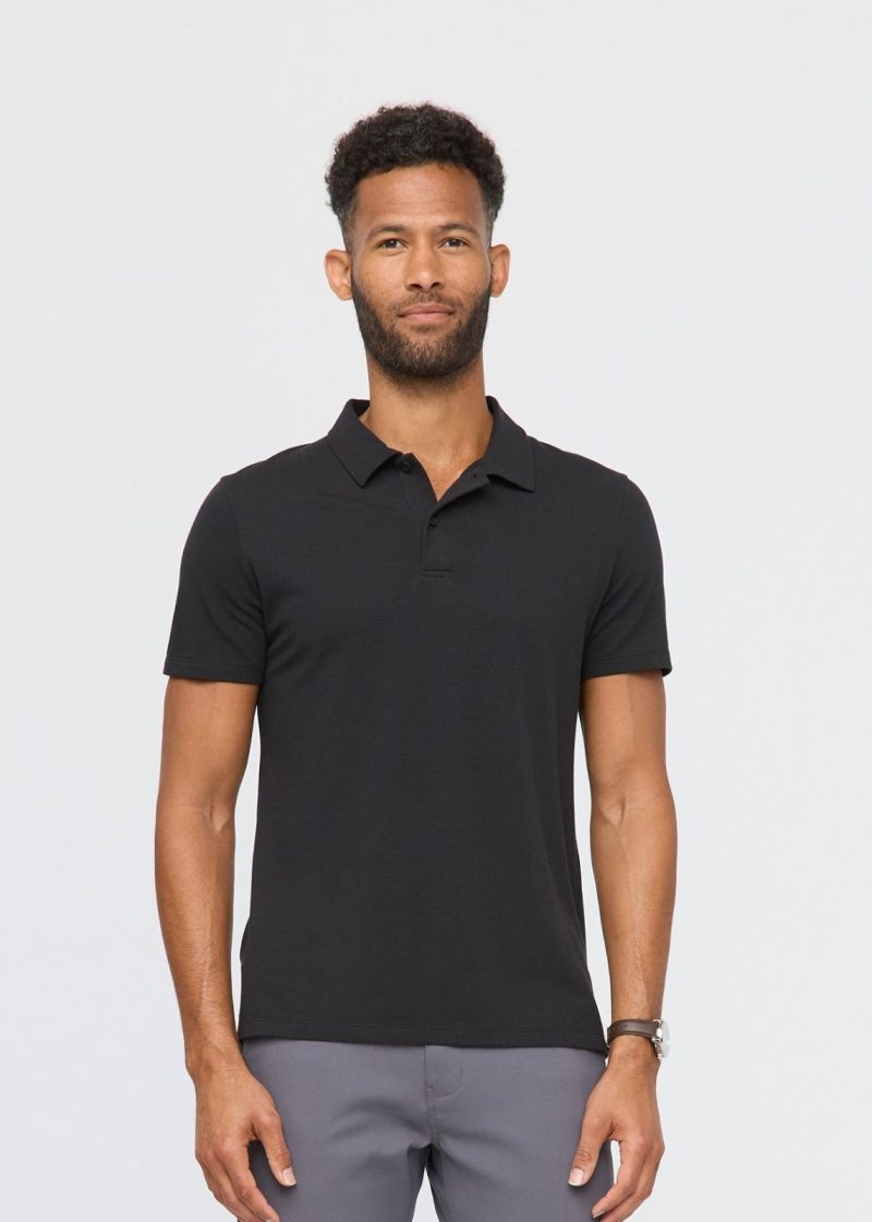 MTJS1633 Durasoft Pique Polo Black 7141 R 999210