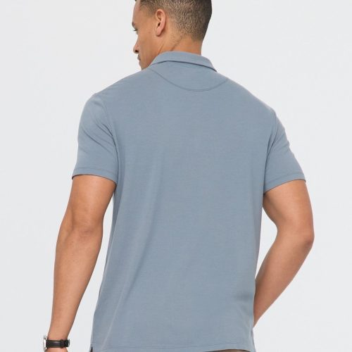 MTJS1633 Durasoft Pique Polo Stone Blue 6415 927612