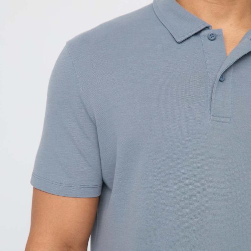 MTJS1633 Durasoft Pique Polo Stone Blue 6422