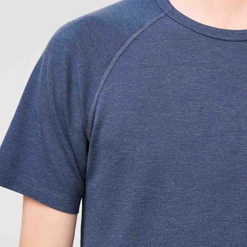 MTJS1635 Durasoft Pique Raglan Tee Sail 0726 Detail