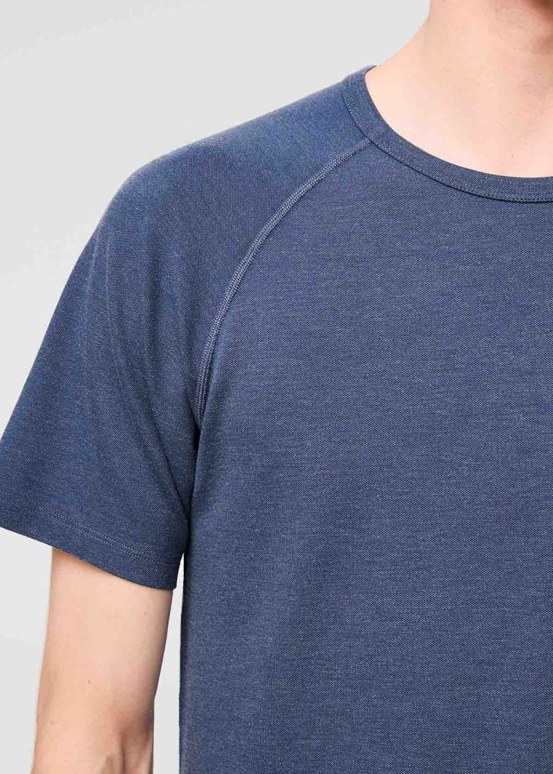 MTJS1635 Durasoft Pique Raglan Tee Sail 0726 Detail