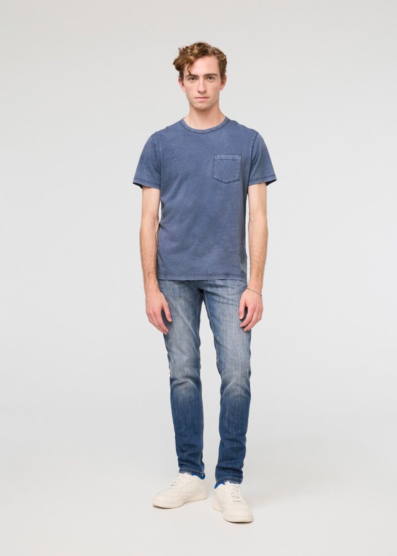 MTJS1640 PurePima Vintage Pocket Tee Washed Indigo 1158 Full 921093