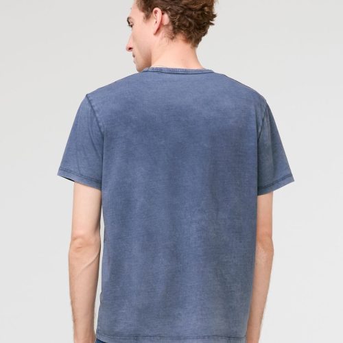 MTJS1640 PurePima Vintage Pocket Tee Washed Indigo 1171 Back 815236