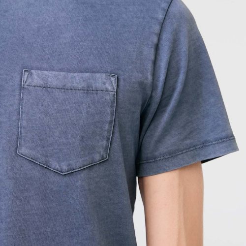 MTJS1640 PurePima Vintage Pocket Tee Washed Indigo 1185 Detail 352015