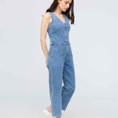 Performance Denim Jumpsuit Stone Wash 5342 R 584663