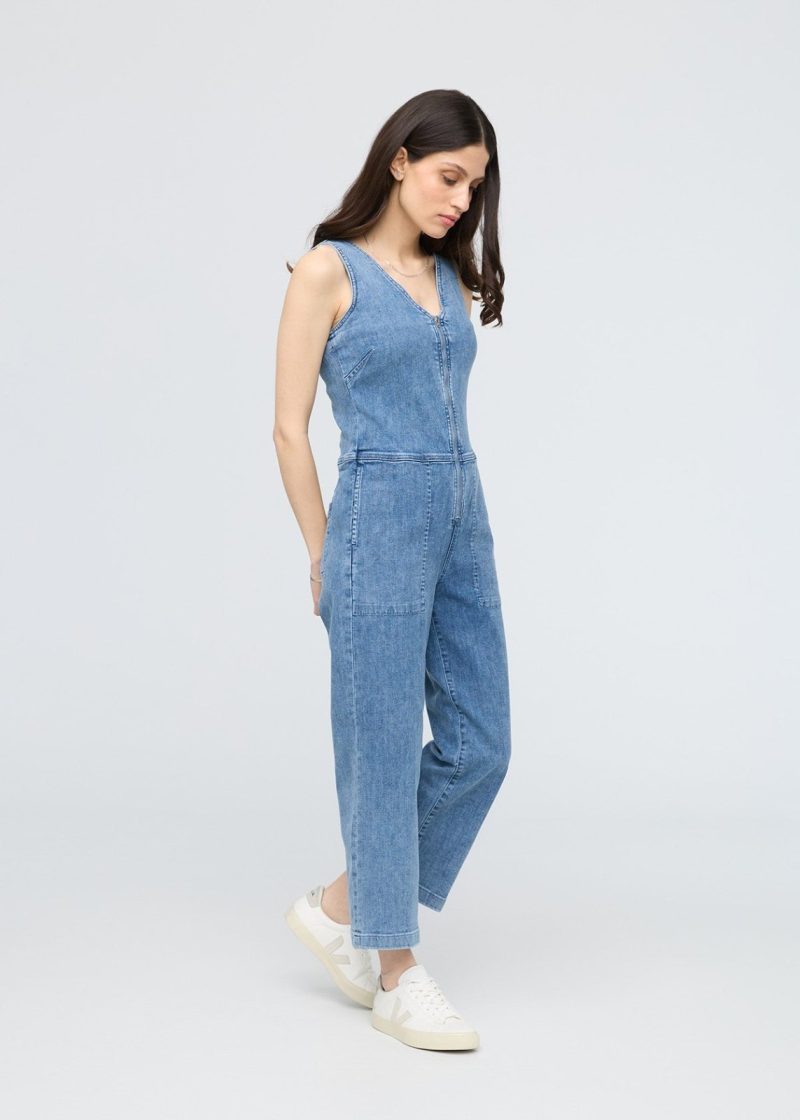 Performance Denim Jumpsuit Stone Wash 5342 R 584663