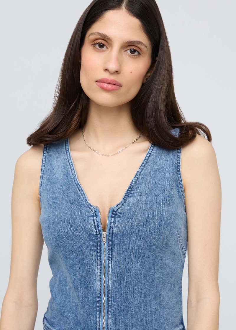 Performance Denim Jumpsuit Stone Wash 5380 R