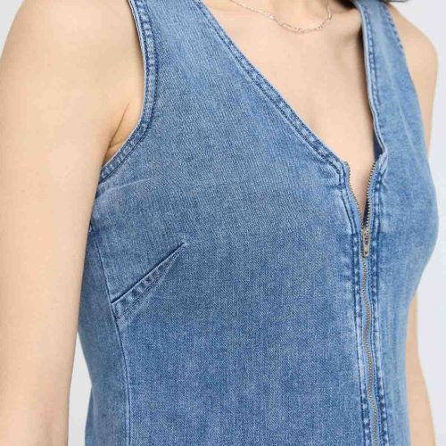 Performance Denim Jumpsuit Stone Wash 5384 R