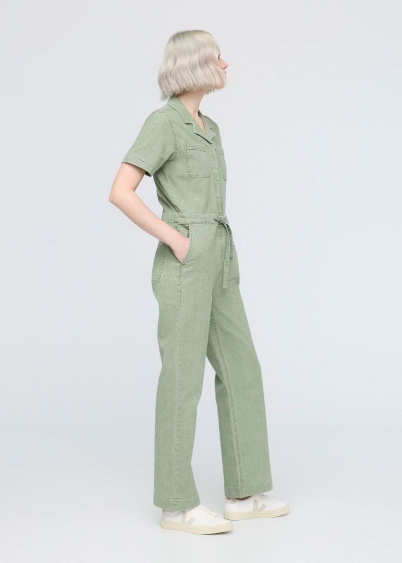 WBMR1029 Stretch Canvas Girlfriend Jumpsuit Light Pine 1434 R 963866