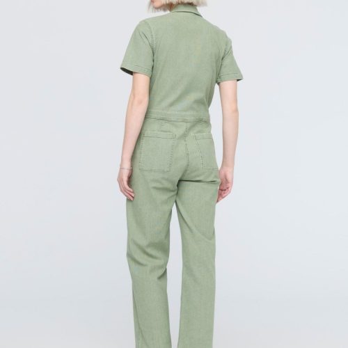 WBMR1029 Stretch Canvas Girlfriend Jumpsuit Light Pine 1438 R 301158