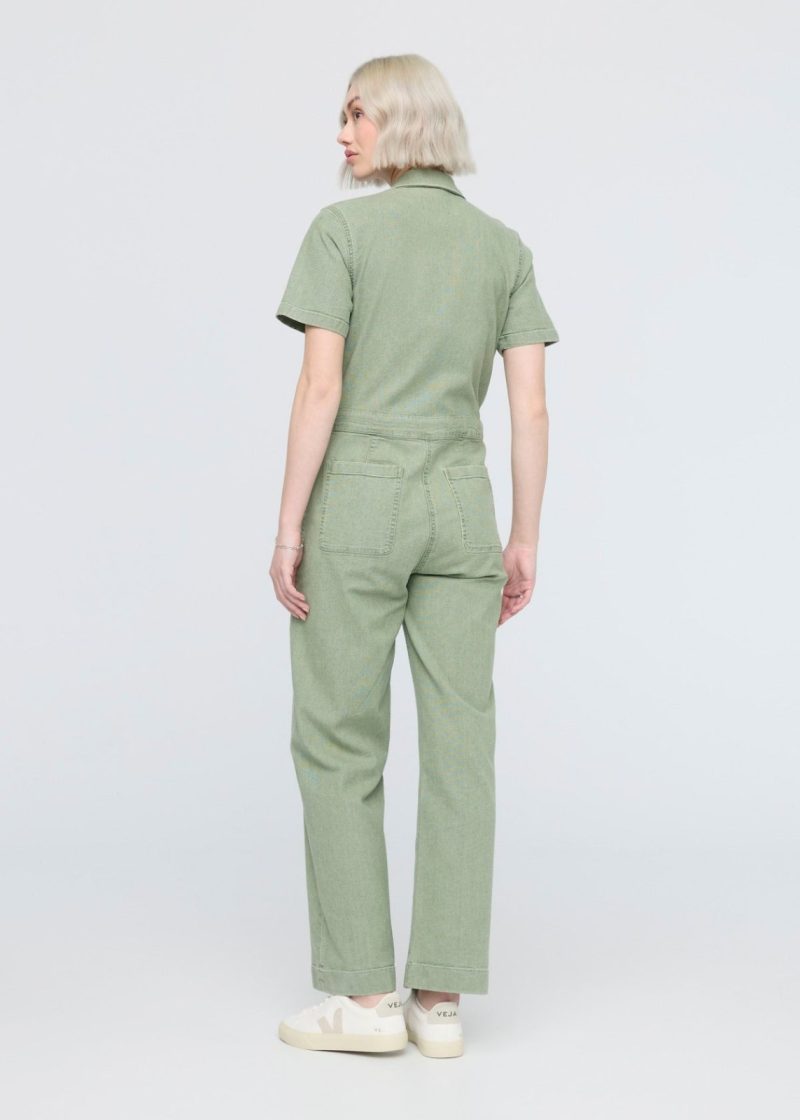 WBMR1029 Stretch Canvas Girlfriend Jumpsuit Light Pine 1438 R 301158