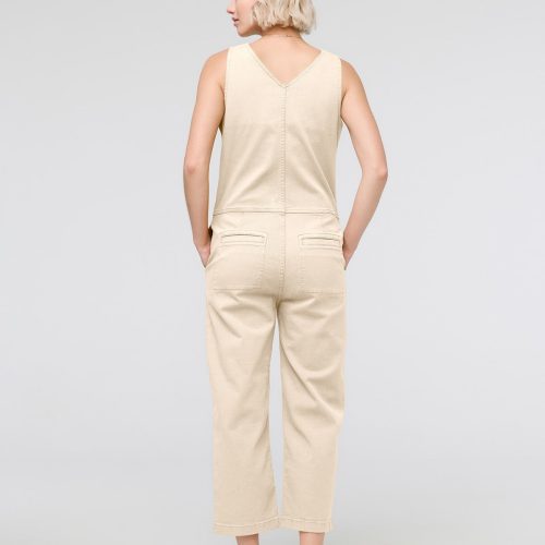 WBMR1221 LuxTwill Jumpsuit Ecru 6453 Back