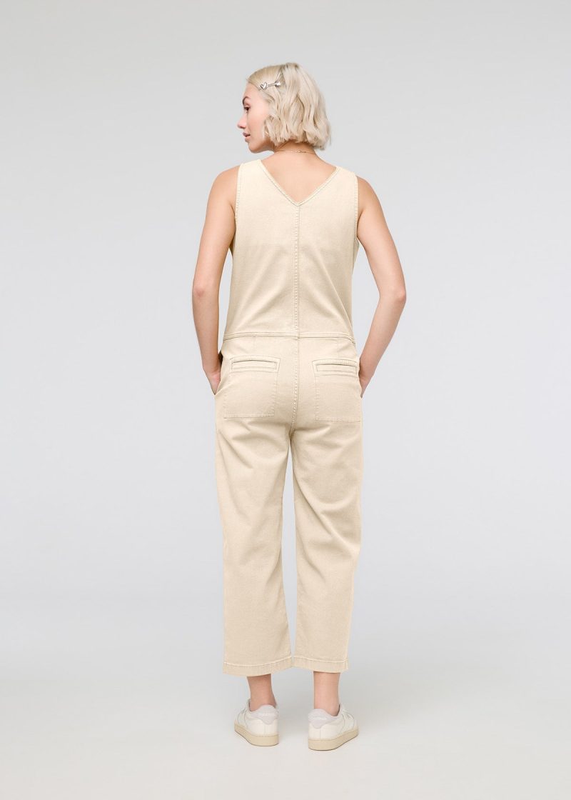 WBMR1221 LuxTwill Jumpsuit Ecru 6453 Back