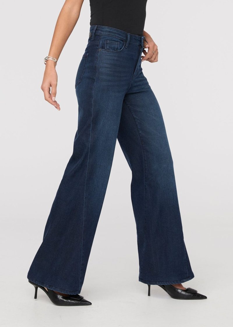 WFIO4591 No Sweat Denim High Rise Wide Leg Nostalgia Tone 4489