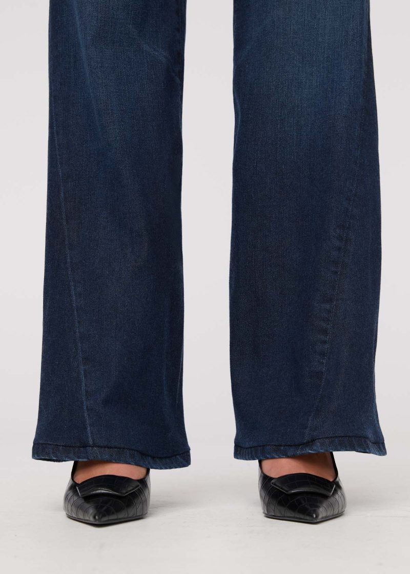 WFIO4591 No Sweat Denim High Rise Wide Leg Nostalgia Tone 4505