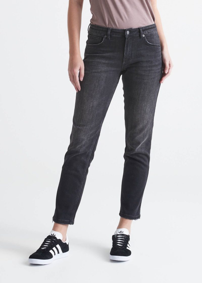 WFLR2616 PERFORMANCE DENIM GIRLFRIEND JEAN VINTAGE BLACK FT 1 1