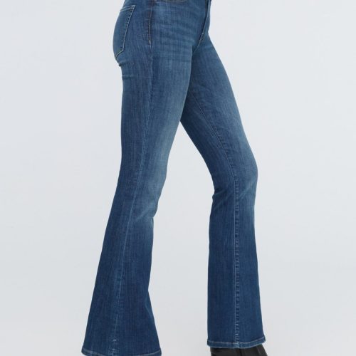 WFLS5337 Performance Denim High Rise Flare Worn in Blue 0294 233220