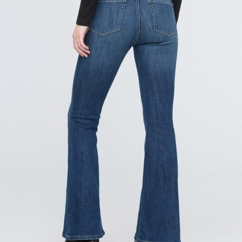 WFLS5337 Performance Denim High Rise Flare Worn in Blue 0295 808055