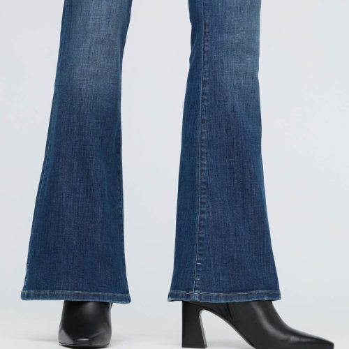 WFLS5337 Performance Denim High Rise Flare Worn in Blue 0308 901329