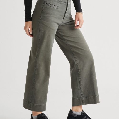 WFMR1015 LuxTwill High Rise Trouser Thyme Amy 3908 ECOM