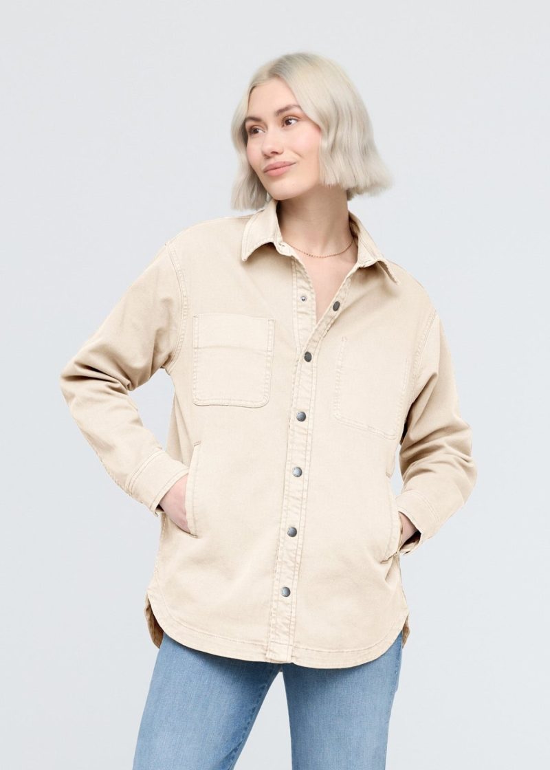 WOMR1055 LuxTwill Overshirt Ecru 0817 ECOM 198258