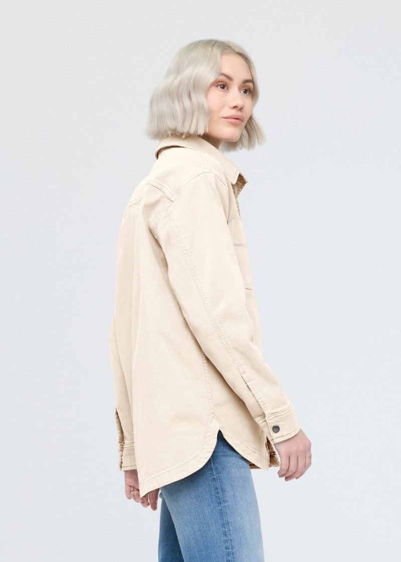 WOMR1055 LuxTwill Overshirt Ecru 0830 ECOM 424135