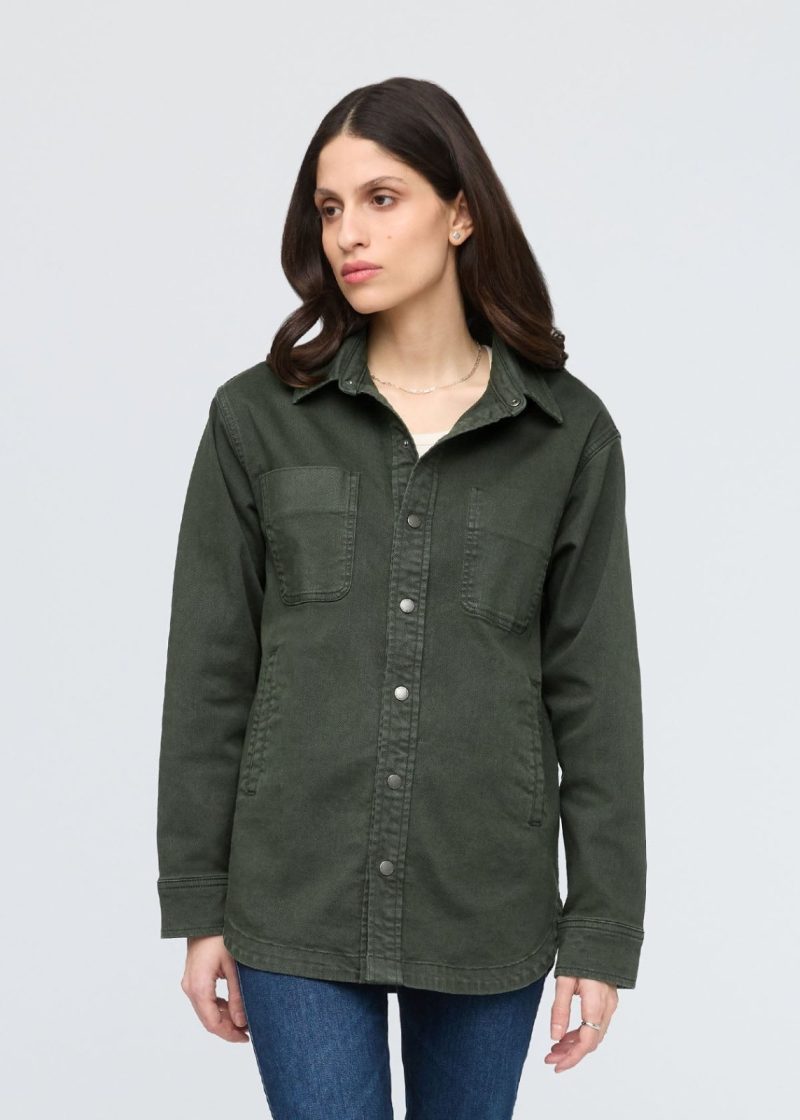 WOMR1055 LuxTwill Overshirt Peat 1935 ECOM 991046