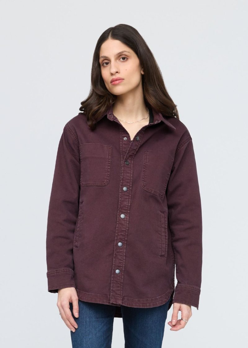 WOMR1055 LuxTwill Overshirt Raisin 1999 ECOM 567653