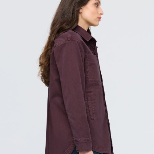 WOMR1055 LuxTwill Overshirt Raisin 2026 ECOM 491464