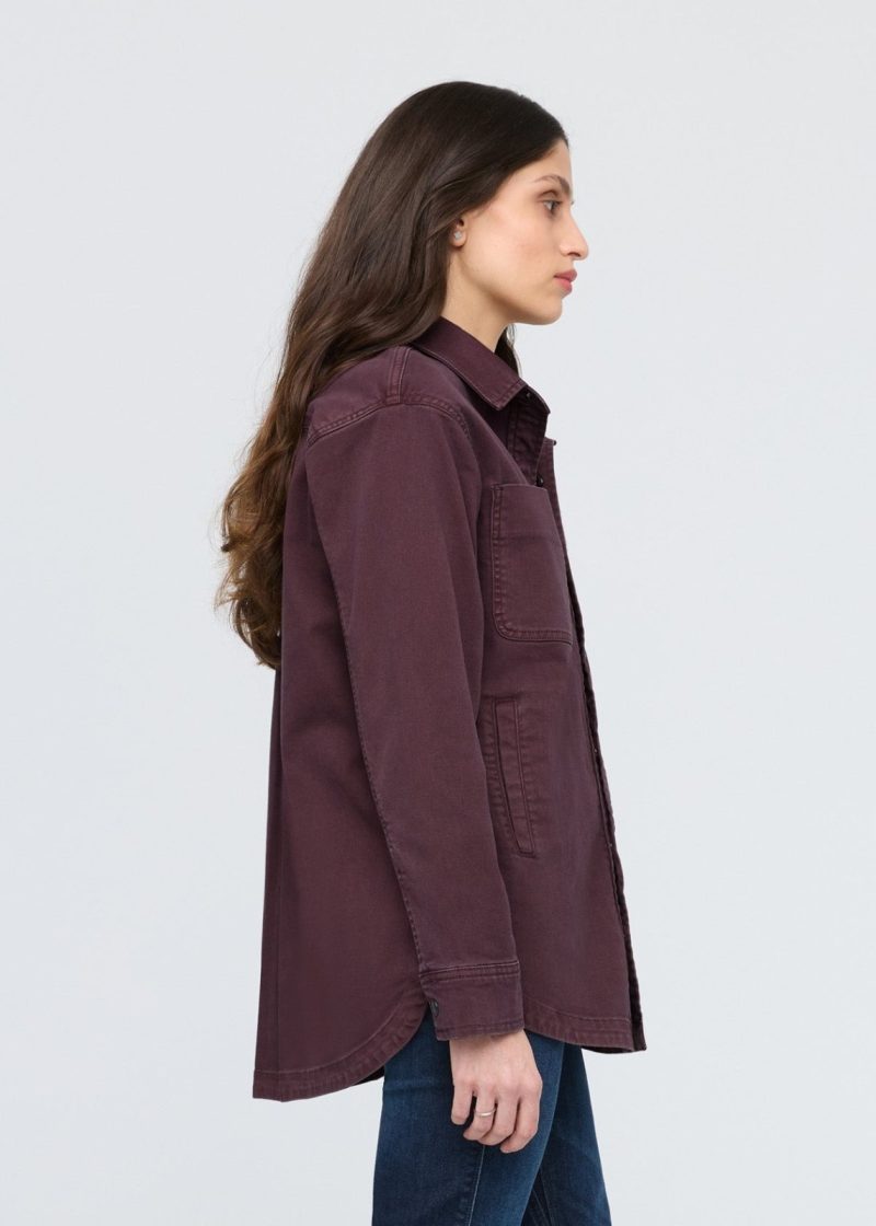 WOMR1055 LuxTwill Overshirt Raisin 2026 ECOM 491464