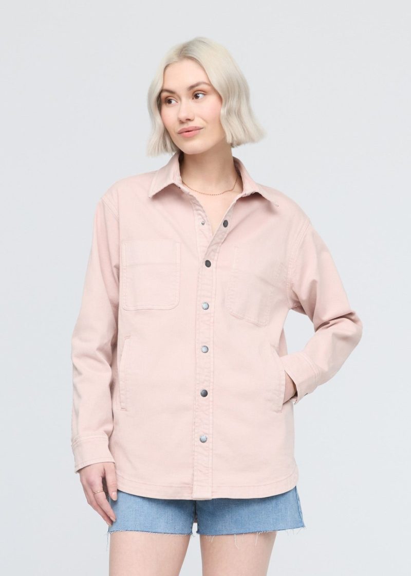 WOMR1055 LuxTwill Overshirt Soft Rose 0930 R ECOM 913262