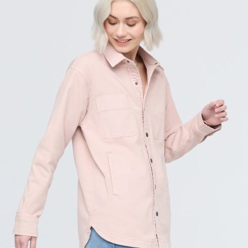 WOMR1055 LuxTwill Overshirt Soft Rose 0943 R ECOM 1 408039