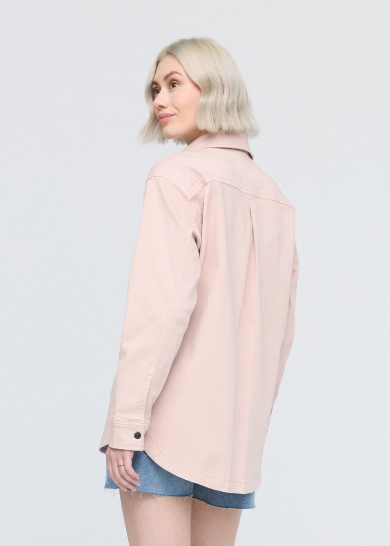 WOMR1055 LuxTwill Overshirt Soft Rose 0947 R ECOM