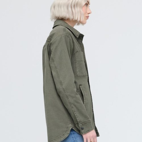 WOMR1055 LuxTwill Overshirt Thyme 0737 R ECOM 983123