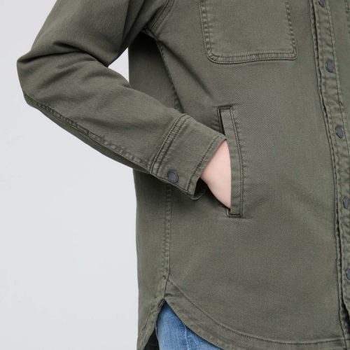 WOMR1055 LuxTwill Overshirt Thyme 0773 R ECOM