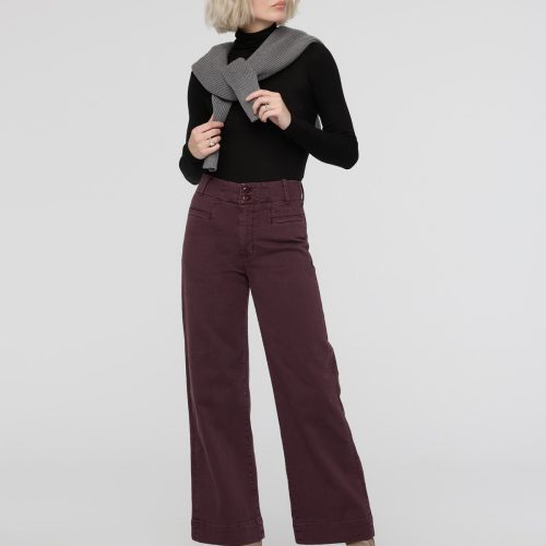 WPMR1015 LuxTwill High Rise Trouser Raisin 1365 ECOM