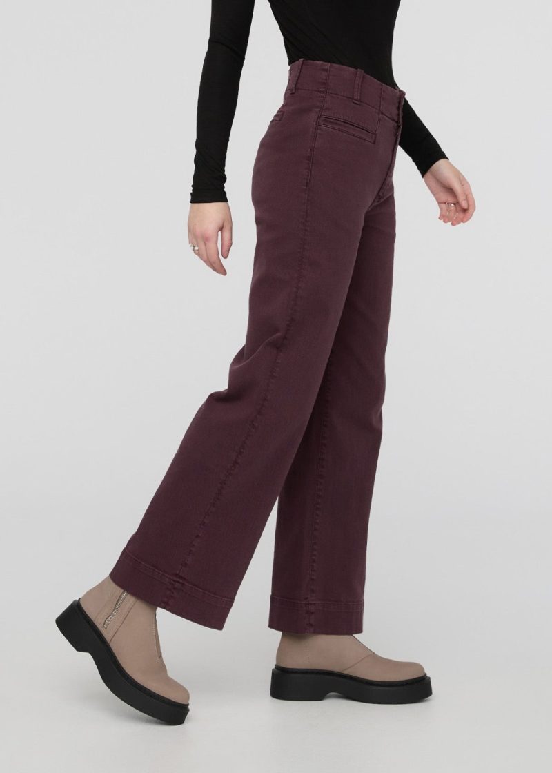 WPMR1015 LuxTwill High Rise Trouser Raisin 1383 Side ECOM 221714