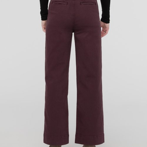 WPMR1015 LuxTwill High Rise Trouser Raisin 1388 Back ECOM