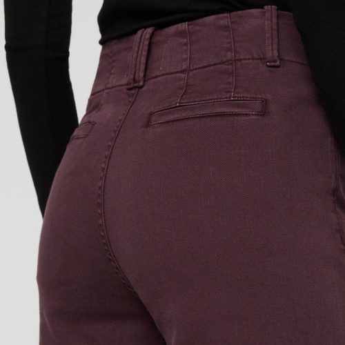 WPMR1015 LuxTwill High Rise Trouser Raisin 1393 Detail ECOM 379783