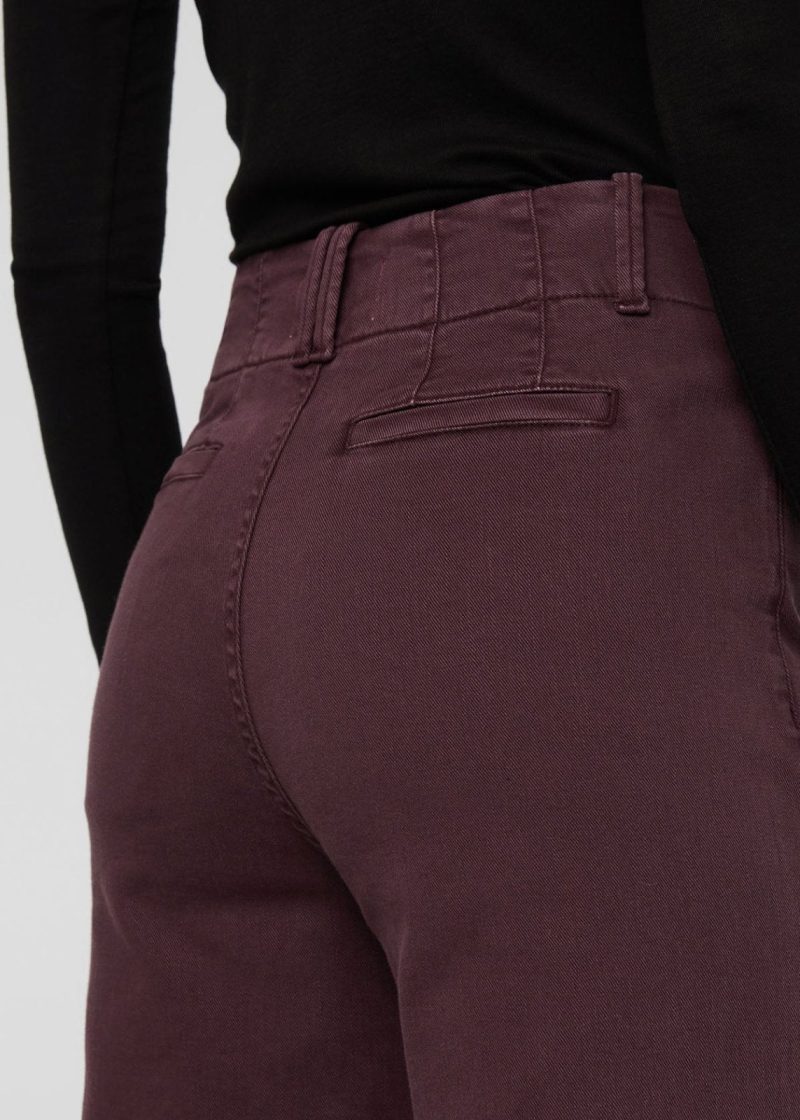 WPMR1015 LuxTwill High Rise Trouser Raisin 1393 Detail ECOM 379783